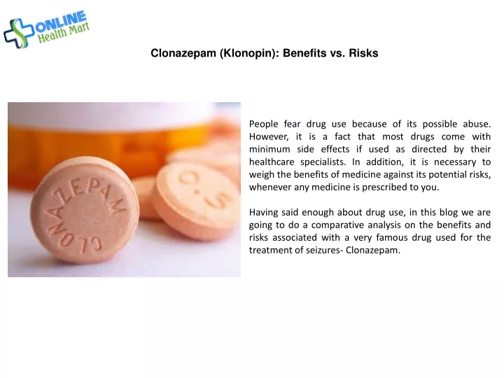 clonazepam klonopin benefits vs risks