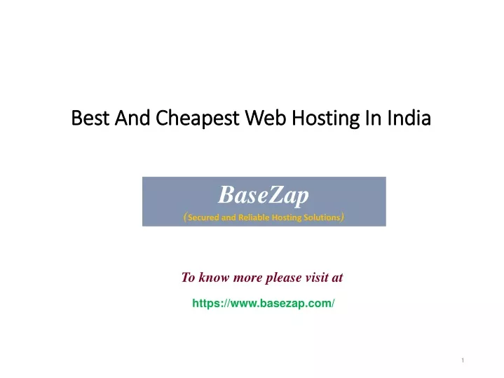 best and cheapest web hosting in india