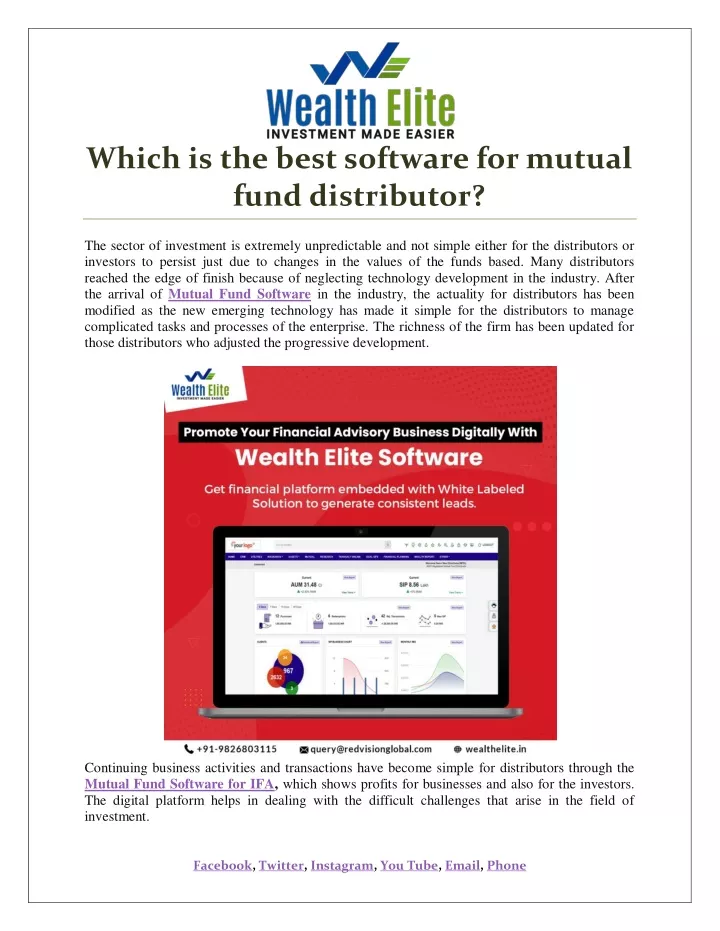 which is the best software for mutual fund