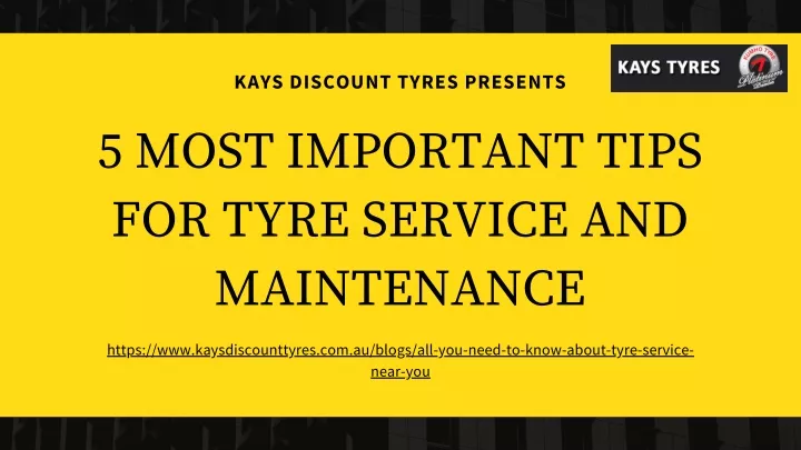 kays discount tyres presents