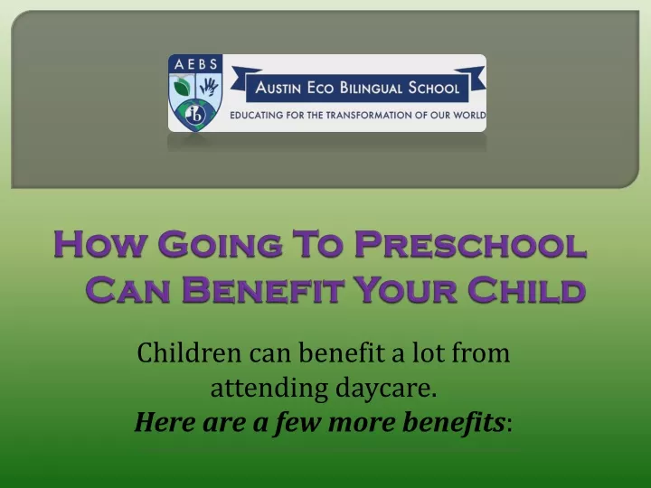 how going to preschool can benefit your child