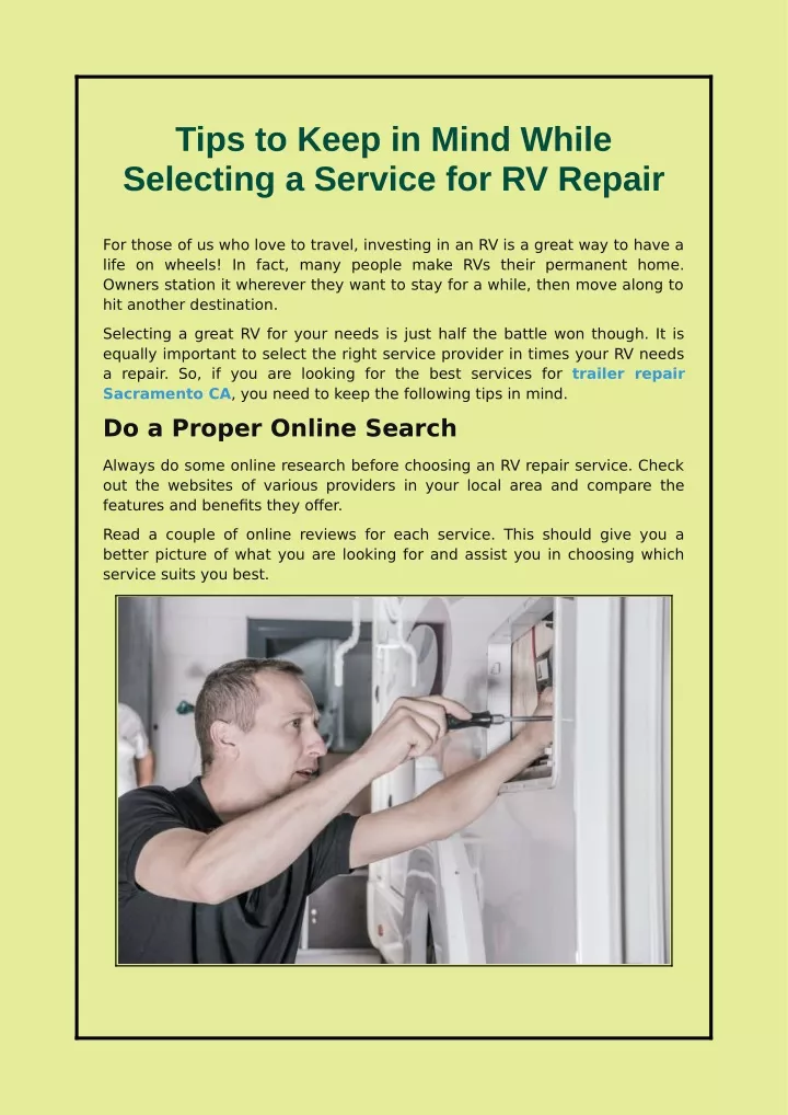 tips to keep in mind while selecting a service