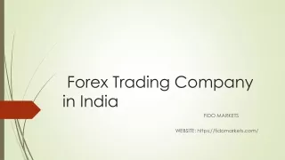 Forex Trading Company in India | Fido Markets