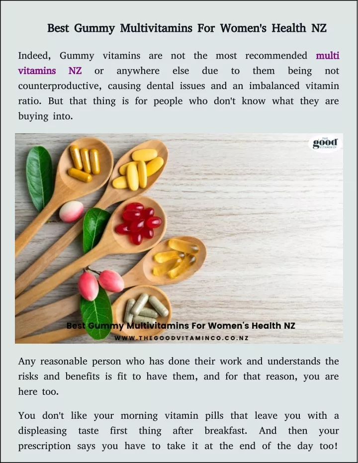 best gummy multivitamins for women s health