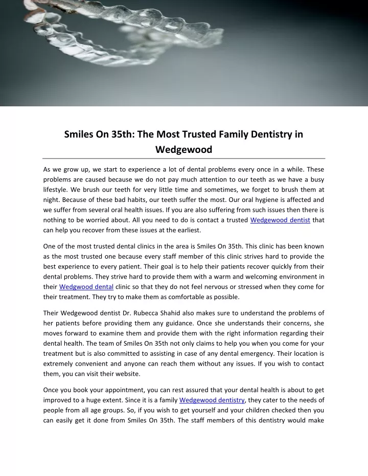 smiles on 35th the most trusted family dentistry