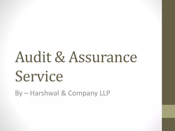 audit assurance service