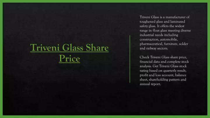 triveni glass share price