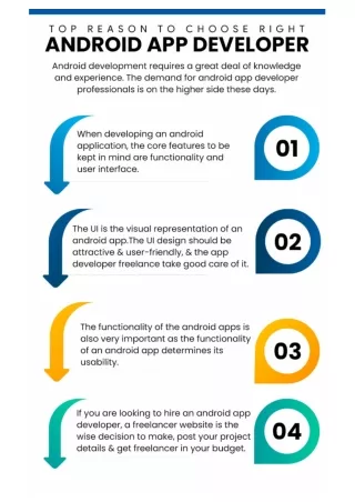 Top reason to choose right android App developer