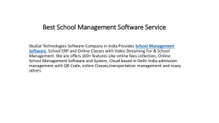 best school management software service