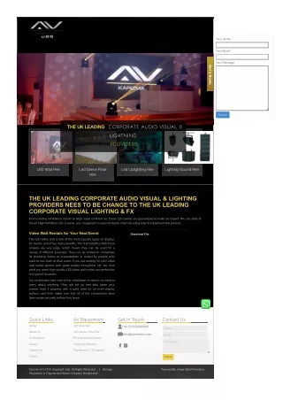 THE UK LEADING CORPORATE AUDIO VISUAL & LIGHTING