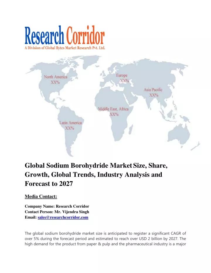 global sodium borohydride market size share