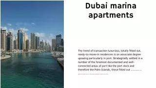 Dubai marina apartments