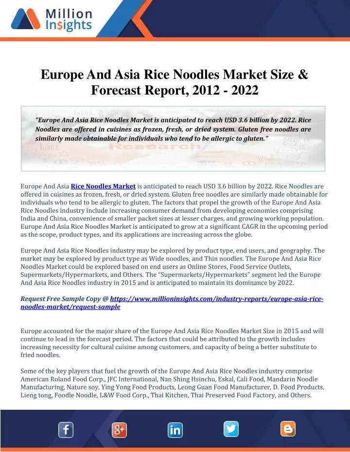 europe and asia rice noodles market size forecast