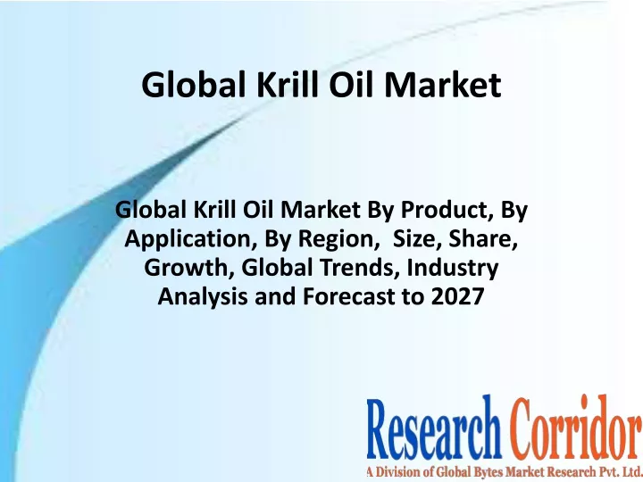 global krill oil market