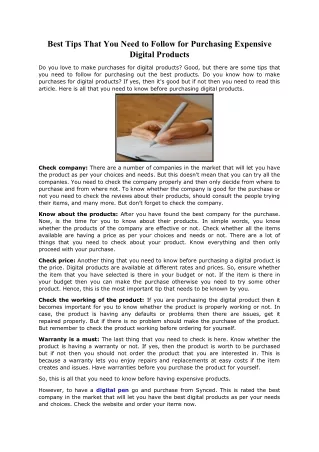 best tips that you need to follow for purchasing