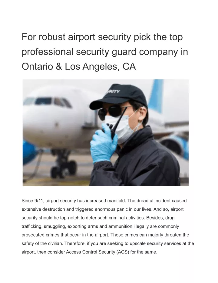 for robust airport security pick