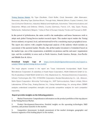 timing devices market by type oscillator clock