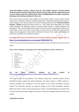 trade surveillance systems market study