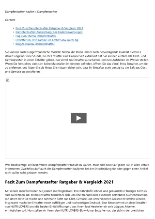 Schlauch Für Dampfentsafter - Eine Preis-Übersicht  2020