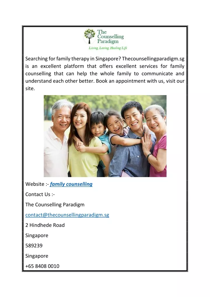 searching for family therapy in singapore