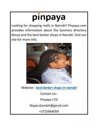 Best Barber Shops in Nairobi | Pinpaya.com