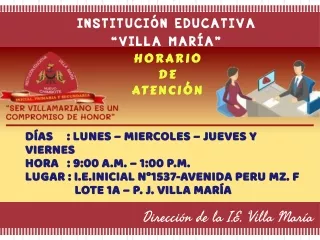 instituci n educativa villa mar a horario