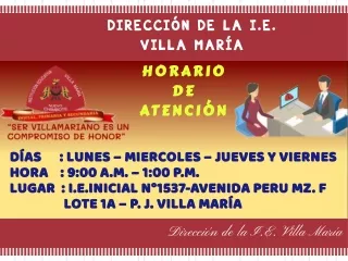 direcci n de la i e villa mar a