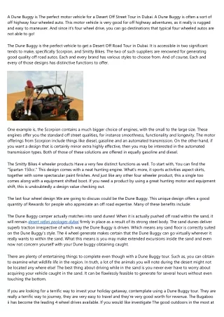 a dune buggy is the perfect motor vehicle