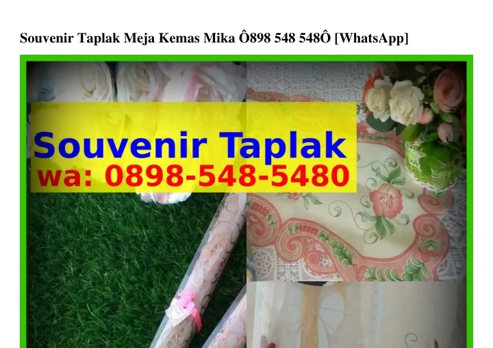 souvenir taplak meja kemas mika