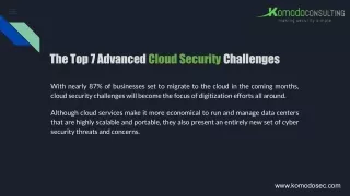 the top 7 advanced cloud security challenges