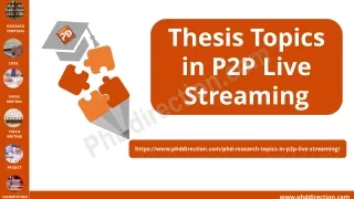 thesis topics in p2p live streaming