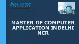 master of computer application in delhi ncr