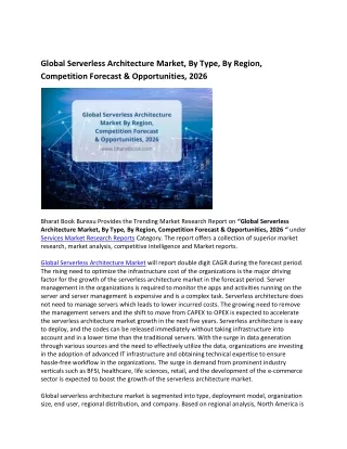 global serverless architecture market by type