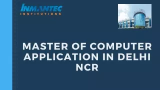 master of computer application in delhi ncr