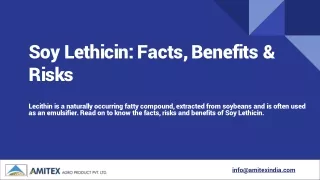 Soy Lethicin: Facts, Benefits & Risks