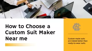 How to Choose a Custom Suit Maker Near me