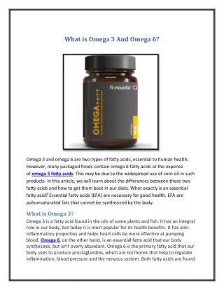 what is omega 3 and omega 6