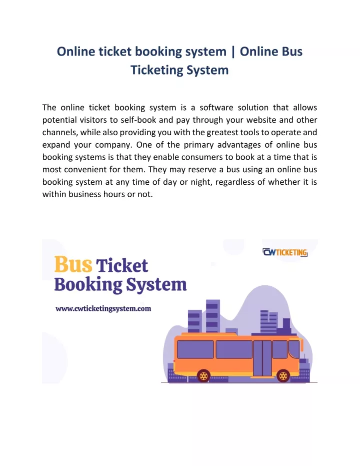 PPT - Online Ticket Booking System - Online Bus Ticketing System ...