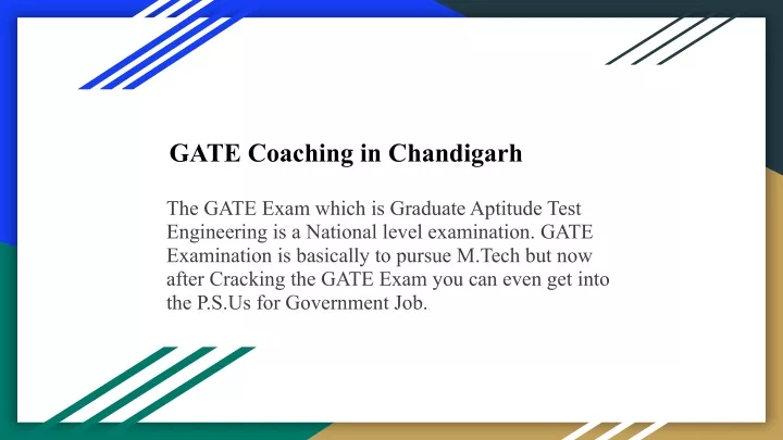 gate coaching in chandigarh