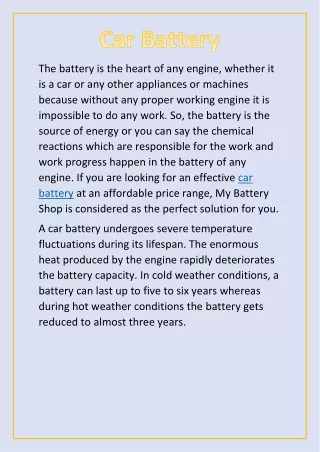 Car Battery