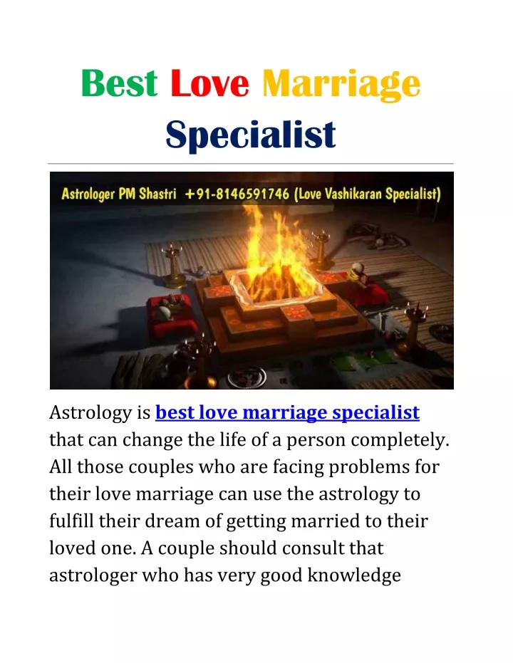 best love marriage specialist