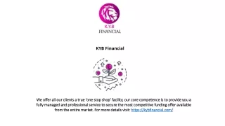 KYB Financial Commercial Funding requirement