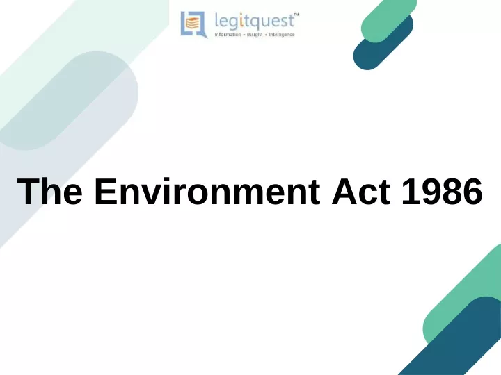 the environment act 1986