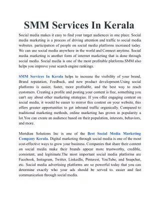 SMM Services In Kerala,Best Social Media Marketing Company Kerala