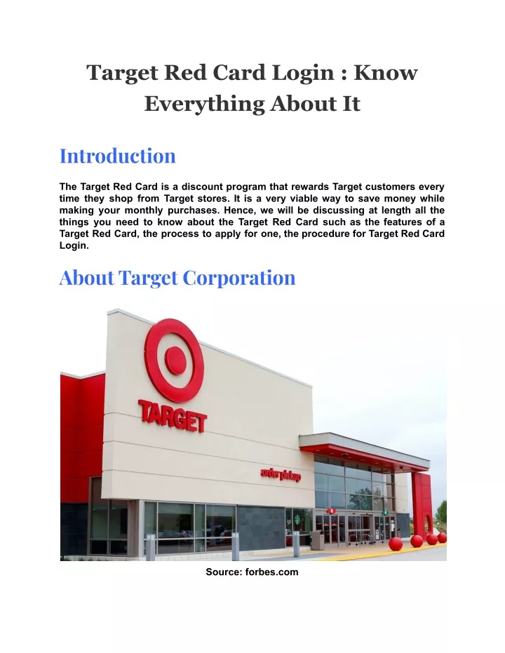 target red card login know everything about it