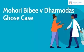 mohori bibee v dharmodas ghose case