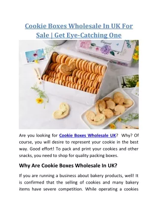 cookie boxes wholesale in uk for sale