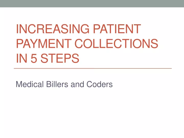 increasing patient payment collections in 5 steps