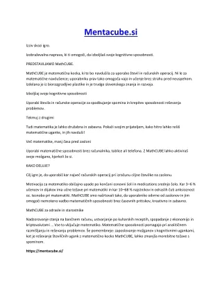 Matematična kocka v Sloveniji