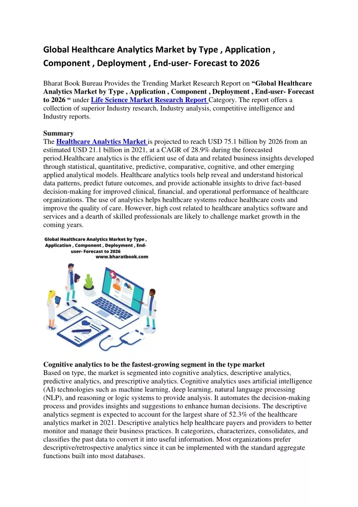 global healthcare analytics market by type